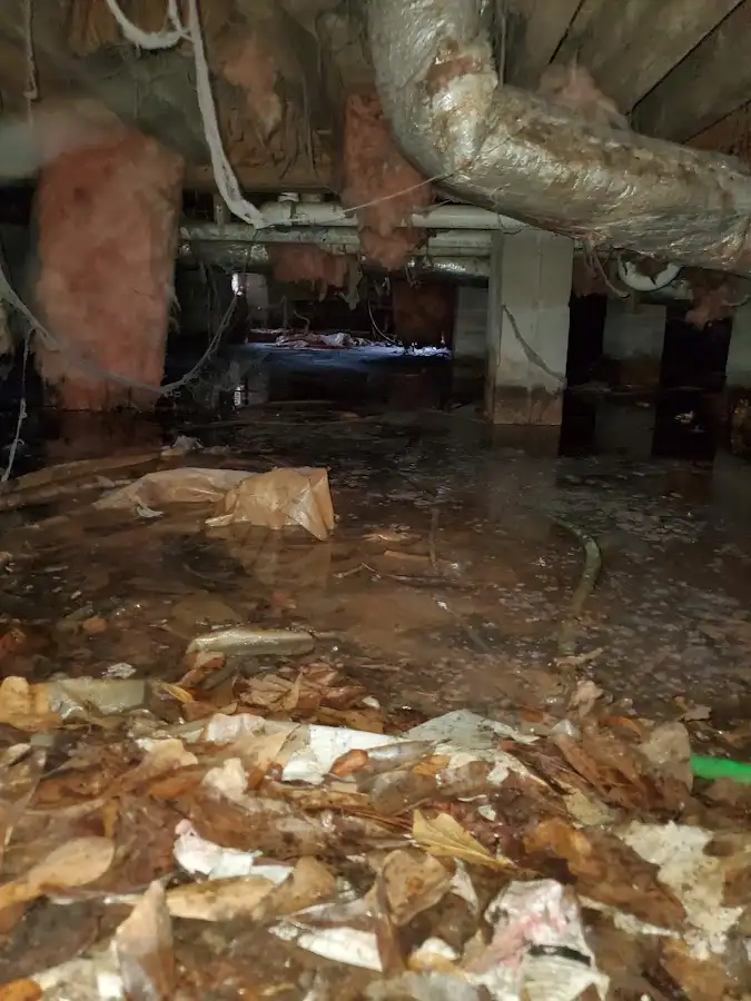 Crawl space flood assessment for Commercial Water Damage Restoration in Glenpool