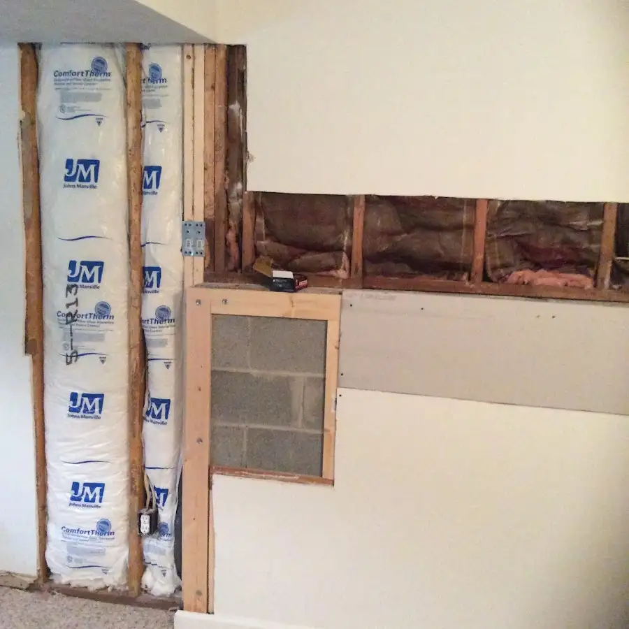 Wall insulation replacement during Contents Cleaning & Restoration in Glenpool